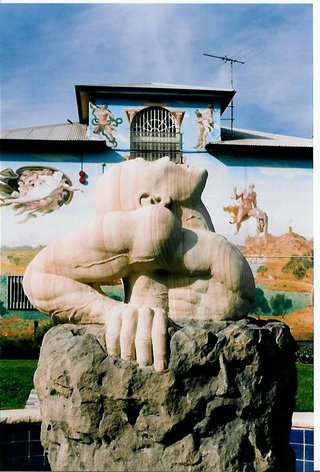 Tim created these 4 large murals and the center piece sculpture 30 years ago in Sydney Australia