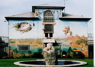 Tim created these 4 large murals and the center piece sculpture 30 years ago in Sydney Australia