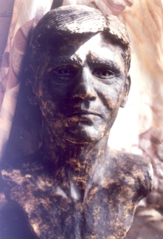 Tim's self portrait created using clay